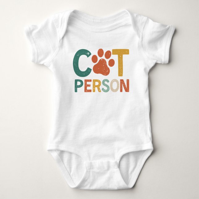 Cat Person Paws Parents Baby Bodysuit (Front)