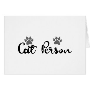 Cat Person Typography Art