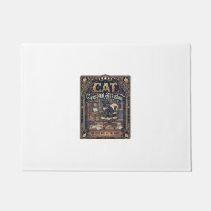 Cat Personal Assistant Cat Funny Owner Humour Vint Doormat