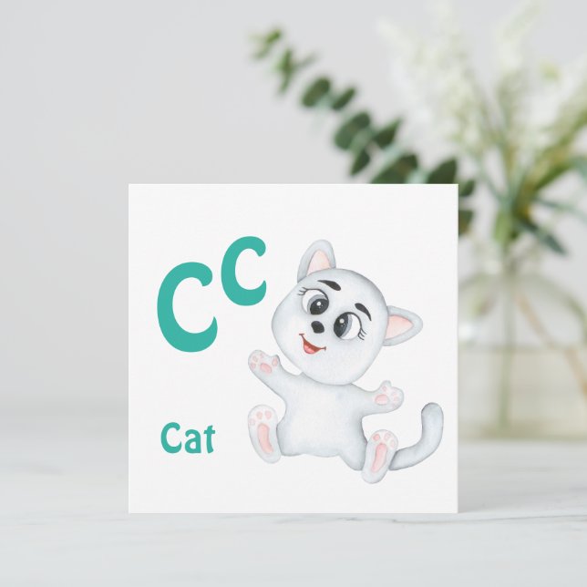 Cat personalise ABC: Letter C - Add Your Name (Standing Front)