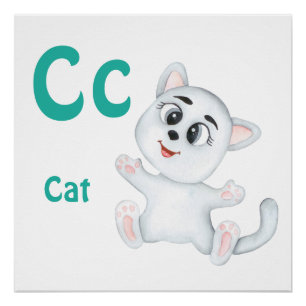Cat personalise ABC: Letter C - Add Your Name Poster