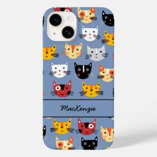 Cat Personalised Pattern Case-Mate iPhone 14 Case