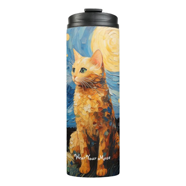 Cat Personalised Thermal Tumbler (Front)