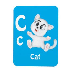 Cat personalize ABC: Letter C - Add Your Name Magnet