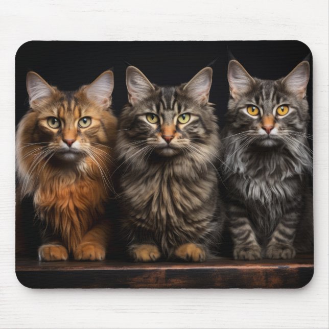 Cat Pet Animal Portrait Nature Beauty Mouse Pad (Front)