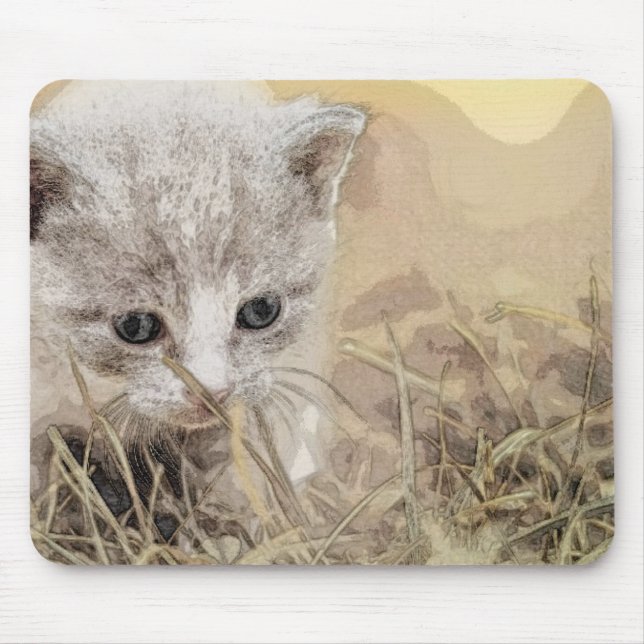 Cat, Pet, Cute Mouse Pad (Front)