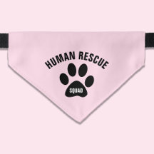 Cat Pet Human Rescue Squad Pink Bandanna