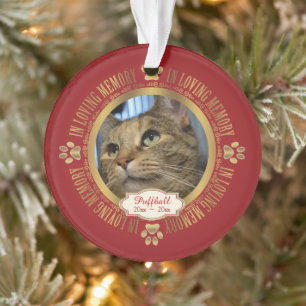 Cat Pet In Loving Memory Memorial Keepsake Ornament
