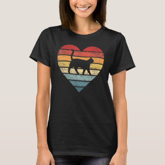 Cat  Pet Owner Kitty Heart Silhouette T-Shirt