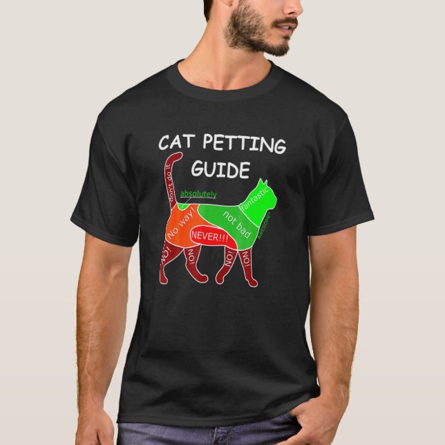Cat Petting Cuddling Guide Cat T-Shirt (Front)