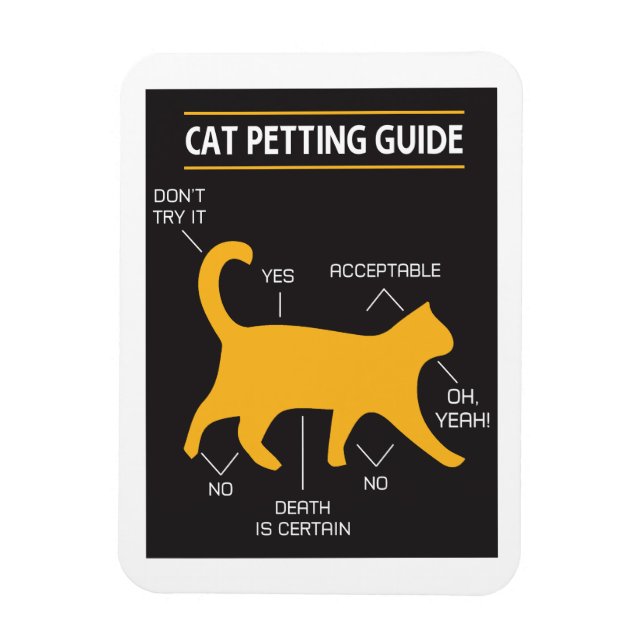 Cat Petting Guide Flexible Magnet (Vertical)