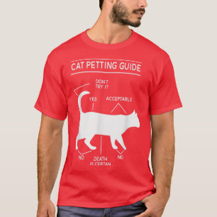 Cat Petting Guide Tee Shirt Funny Novelty Graphic