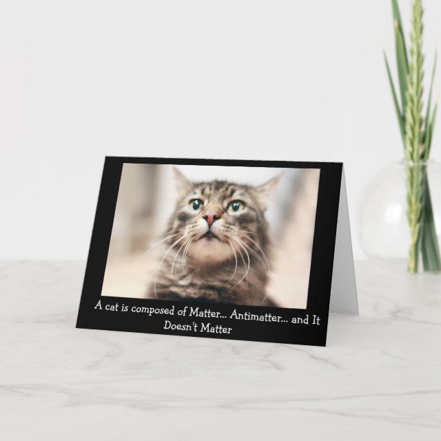 Cat Philosophy - Funny Greeting Card (Front)