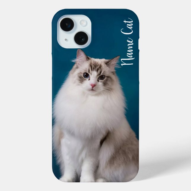 Cat phone case customised with your pet name (Back)