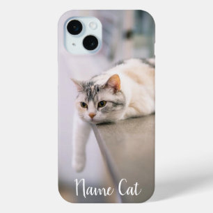 Cat phone case customised with your pet name