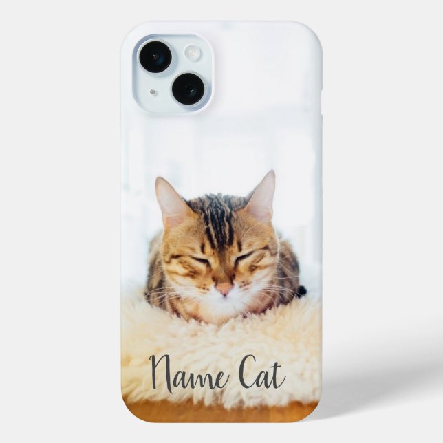 Cat phone cases customised with your pet name (Back)