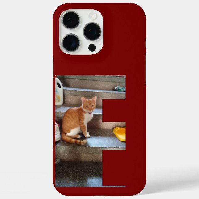 Cat Photo and Name , F, Custom  Case-Mate iPhone Case (Back)