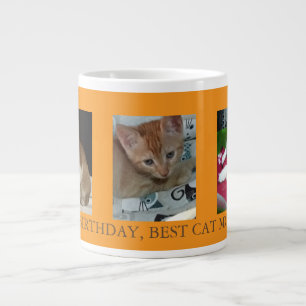 Cat Photo Collage Best Cat Mum Ever  Large Coffee Mug
