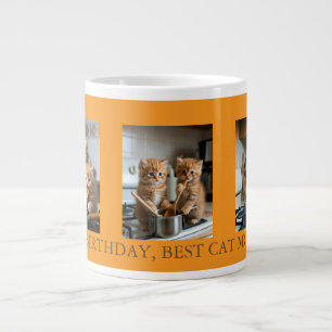 Cat Photo Collage Best Cat Mum Large Coffee Mug