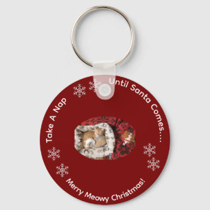 Cat Photo , Humor Text, Customize , Key Ring