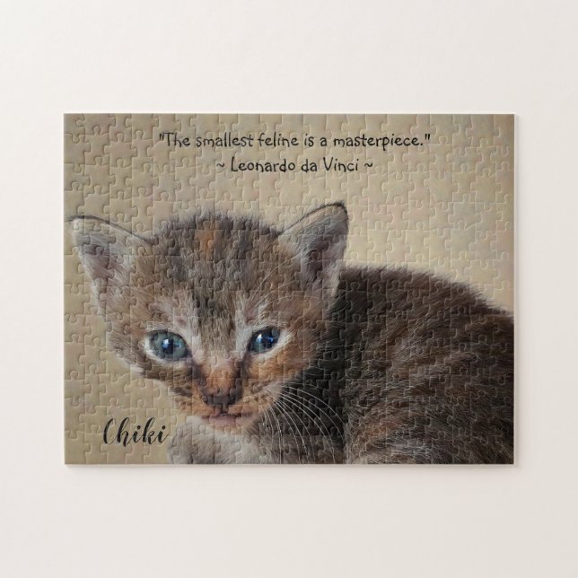 Cat Photo Image Personalised Template Jigsaw Puzzle (Horizontal)