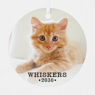 Cat Photo Metal Tree Decoration