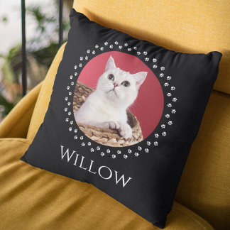 Cat Photo Pillow - Personalised Pet Keepsake Gift