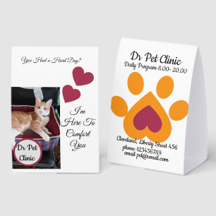 Cat Photo, Quotes Front and Back, Paw, Heart, Name