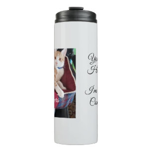 Cat Photo, Quotes, Heart, Name Thermal Tumbler