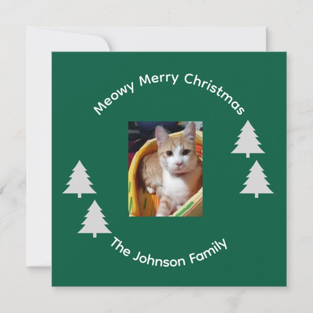 Cat Photo Text Customize Card (Front)