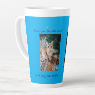 Cat Photo text customize Latte Mug