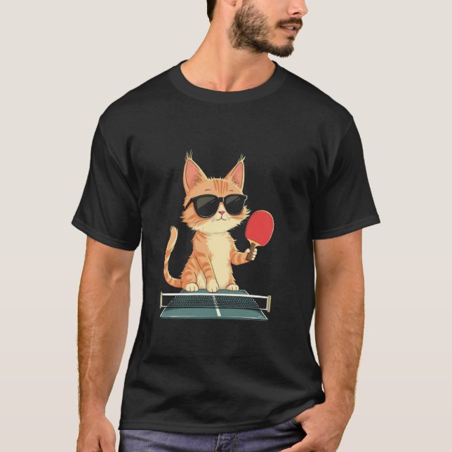 Cat Ping Pong T-Shirt (Front)