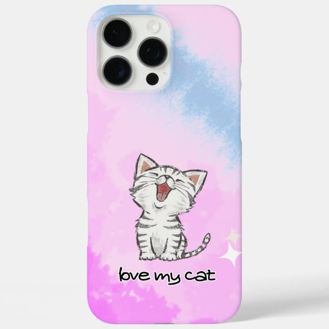 Cat pink iPhone / iPad case (Back)