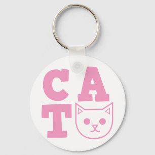 CAT pink Key Ring