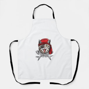 Cat Pirate Boys Men Jolly Roger Flag Skull And Cro Apron