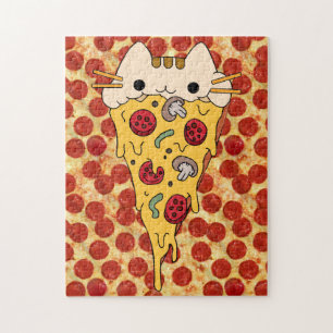 cat pizza jigsaw puzzle game
