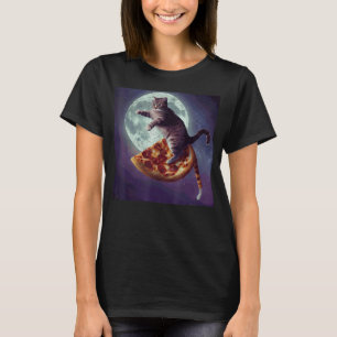 Cat Pizza Moon T-Shirt