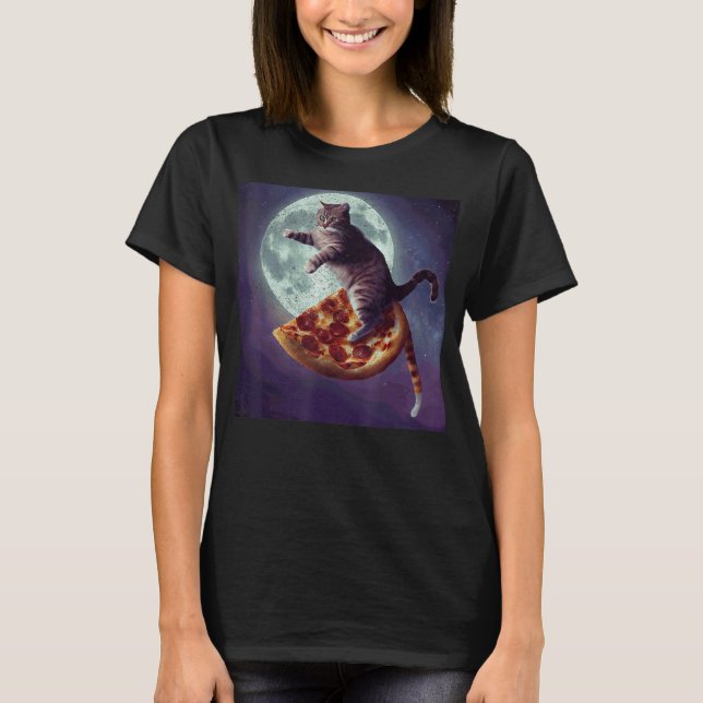 Cat Pizza Moon T-Shirt (Front)