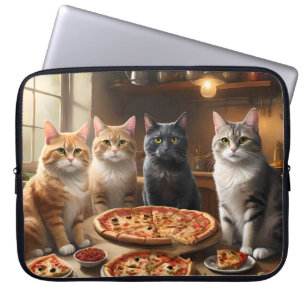 Cat Pizza Night, Laptop Sleeve