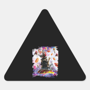 Cat & Pizza Taco Burrito Hotdog Bacon Doughnut Triangle Sticker