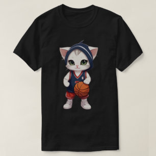 cat play basketball T-Shirt