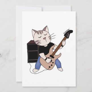 cat play electric guitar