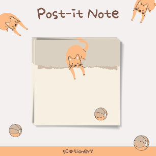 Cat Playing a Ball Post-it Notes