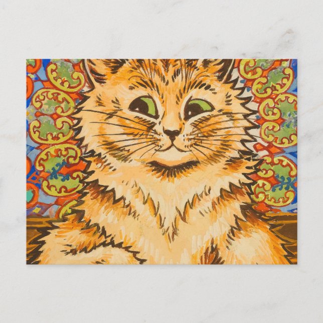 Cat Playing a Piano by Louis Wai Postcard (Front)