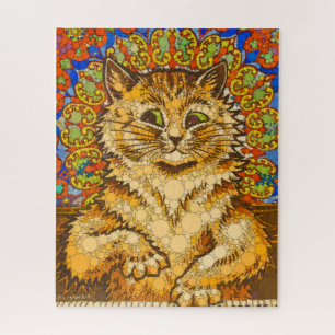 Cat Playing a Piano, Psychedelic -After Louis Wain Jigsaw Puzzle