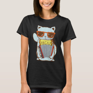 Cat Playing Accordion Accordions Player Graphic T-Shirt