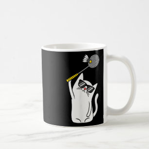 Cat Playing Badminton Shuttle Player Lover Coach G Coffee Mug