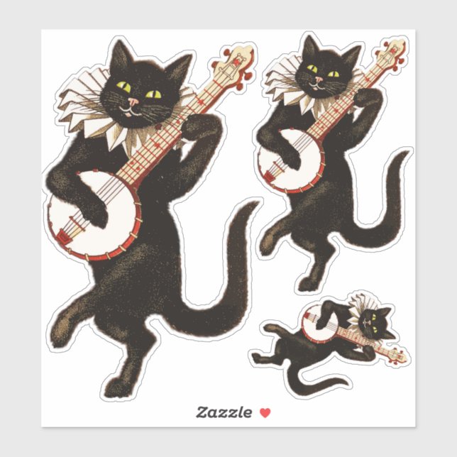 Cat playing Banjo Thunder_Cove (Sheet)