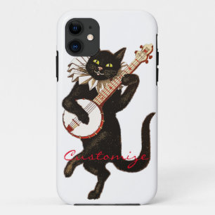 Cat playing Banjo Thunder_Cove iPhone 11 Case