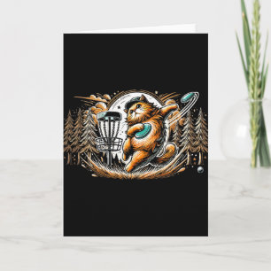 Cat Playing Disc Golf Sports Frolfer Athlete Game  Card